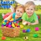 200 Pack Plastic Easter Eggs, Empty Easter Eggs Fillable, Bright Colors Plastic Eggs Bulk for Easter Hunt, Easter Basket Stuffers/Fillers Treats